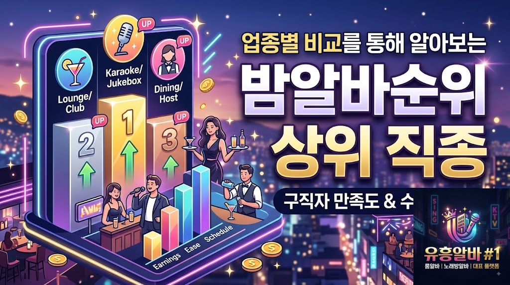 업종별 비교를 통해 알아보는 밤알바순위 상위 직종